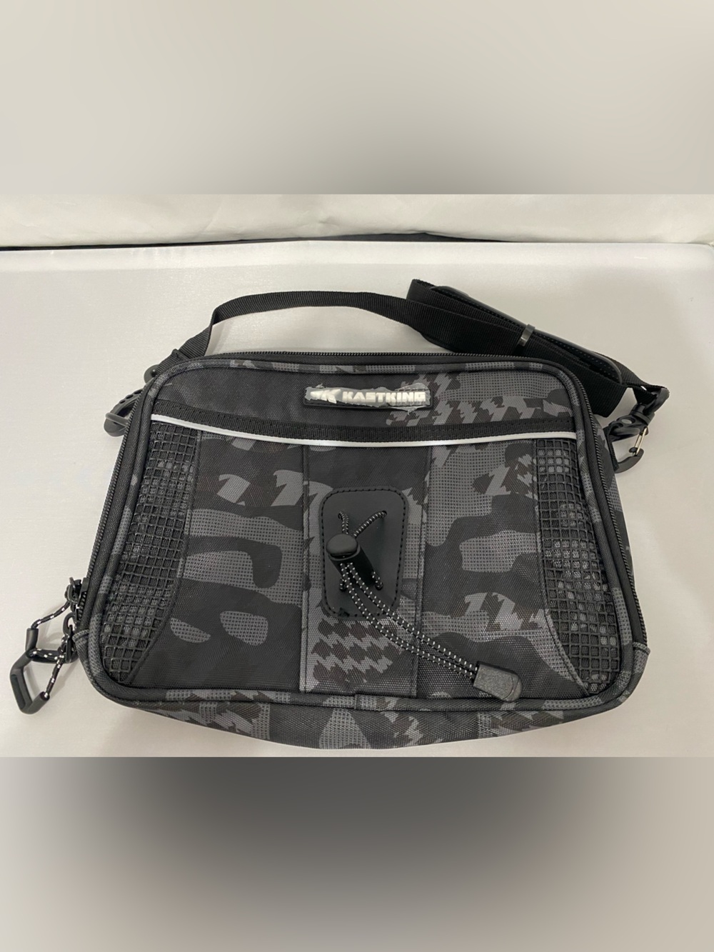 Black and Gray Camouflage Fishing Pack